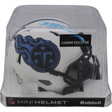 Will Levis Autographed/Signed Tennessee Titans Lunar Mini Helmet FAN 48355