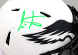 Cris Carter Autographed Eagles Lunar Speed Mini Helmet- JSA W *Green