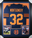 DAVID MONTGOMERY (Bears throwback TOWER) Signed Autographed Framed Jersey JSA