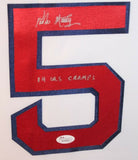 Pedro Martinez Signed Red Sox 35x43 Custom Framed Jersey Inscribed "04 WS Champs