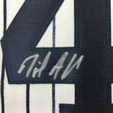 FRAMED Autographed/Signed MIGUEL ANDUJAR 33x42 New York Pinstripe Jersey BAS COA