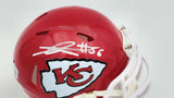 GEORGE KARLAFTIS AUTOGRAPHED CHIEFS RED SPEED MINI HELMET BECKETT WITNESS 224843