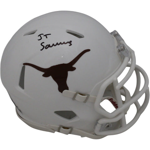 Ja'Tavion Sanders Autographed Texas Longhorns Mini Helmet Beckett 47544