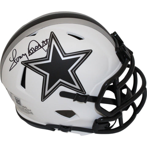 Tony Dorsett Autographed/Signed Dallas Cowboys Lunar Mini Helmet Beckett 46987