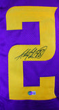 Adrian Peterson Autographed Purple Pro Style Jersey- Beckett W hologram Auth *2