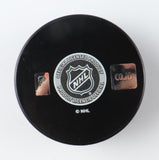 Johnny Bucyk Signed Bruins Logo Hockey Puck Inscribed "H.O.F. 1981" (Steiner)