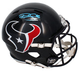 Dalton Schultz Autographed (Blue) Houston Texans Full Size Speed Helmet Beckett