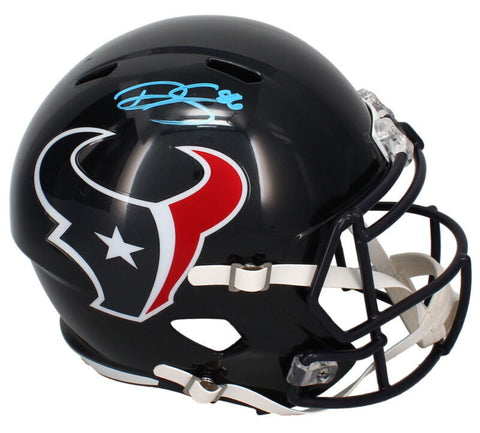 Dalton Schultz Autographed (Blue) Houston Texans Full Size Speed Helmet Beckett