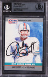 Dolphins Jake Scott Signed 1990 Pro Set Superbowl MVP'S #7 Card BAS Slabbed