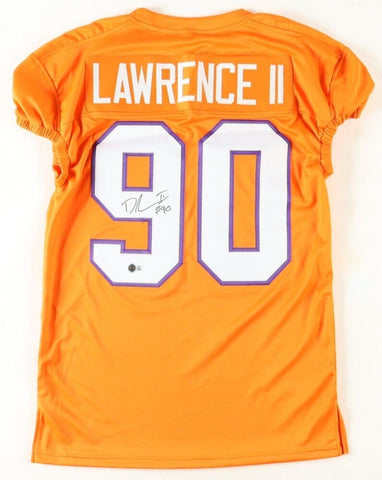 Dexter Lawrence Signed Clemson Tigers Jersey (Beckett) 2xNational Champion D.E.