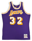 MAGIC JOHNSON Autographed "HOF 02" Lakers Authentic Purple Jersey BECKETT