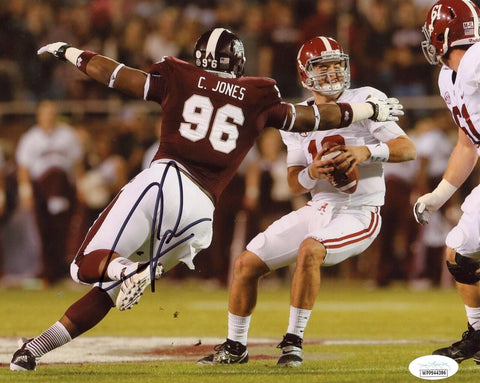 CHRIS JONES AUTOGRAPHED SIGNED MISSISSIPPI STATE BULLDOGS 8x10 PHOTO JSA