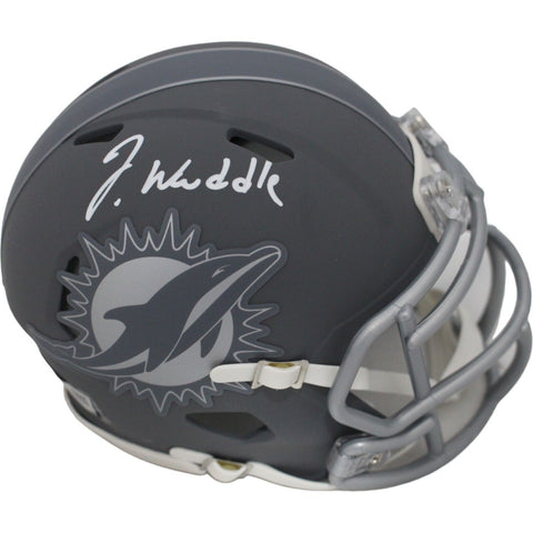 Jaylen Waddle Autographed Miami Dolphins Slate Mini Helmet FAN 44754