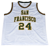 BILL CARTWRIGHT SIGNED USF SAN FRANCISCO DONS #24 BASKETBALL JERSEY BECKETT