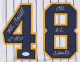 Mike Caldwell Signed Milwaukee Brewers Jersey with two Inscriptions (JSA COA)