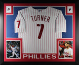 Trea Turner Autographed Philadelphia Phillies Nike Signed Framed Jersey Beckett