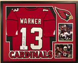 FRAMED KURT WARNER AUTOGRAPHED SIGNED ARIZONA CARDINALS JERSEY AAA HOLO