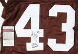 T. J. Ward Signed Cleveland Browns Jersey Inscribed "Dawg Pound" (JSA COA) D.B.