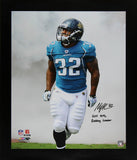 Maurice Jones-Drew Signed Jacksonville Jags-Smoke-Rolled Canvas Rushing Leader