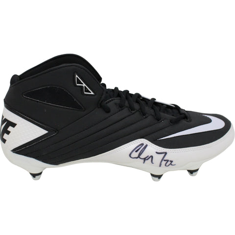 Christian McCaffrey Autographed/Signed Black White Nike Cleats Beckett 44988
