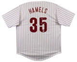 Cole Hamels "08 WS MVP" Signed White Pinstripe Pro Style Jersey JSA Witnessed