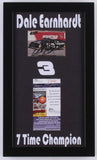 Dale Earnhardt Sr. Signed NASCAR 8x13.5 Custom Framed Card Display (JSA COA)