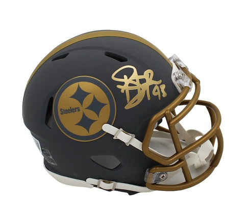 Troy Polamalu Signed Pittsburgh Steelers Speed Slate NFL Mini Helmet