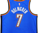 THUNDER CHET HOLMGREN AUTOGRAPHED NIKE SWINGMAN ICON JERSEY 48 BECKETT 234059