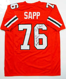 Warren Sapp Autographed Orange College Style Jersey w/ Insc- JSA W Auth *9