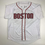 Autographed/Signed Curt Schilling Boston White Baseball Jersey JSA COA Auto