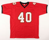 Mike Alstott Signed Tampa Bay Buccaneers Jersey (Beckett Holo) 6xPro Bowl F.B.