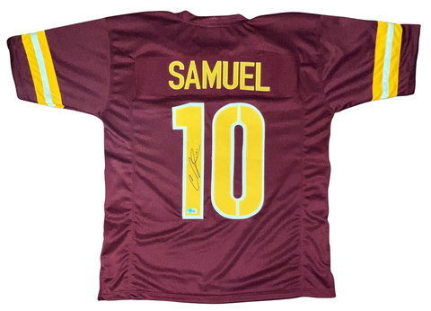 CURTIS SAMUEL SIGNED WASHINGTON COMMANDERS #10 BURGUNDY JERSEY BECKETT