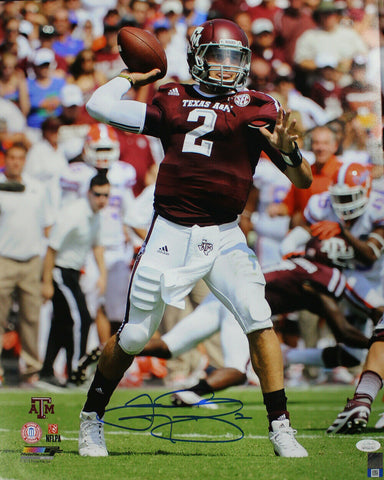 Johnny Manziel Autographed/Signed Texas A&M Aggies 16x20 Photo JSA 24949 PF