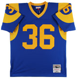 Rams Jerome Bettis "HOF 15" Signed Blue Mitchell & Ness Jersey BAS Witnessed