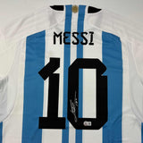 Autographed/Signed Lionel Leo Messi Argentina Soccer Jersey Beckett BAS COA/LOA