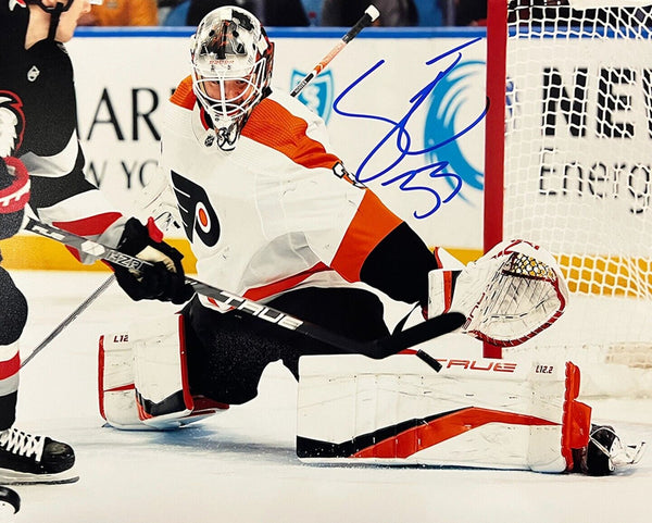 Samuel Ersson 1st Shutout Flyers Autographed Signed 8x10 Color Photo JSA PSA