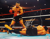 MIKE TYSON AUTOGRAPHED FRAMED 16X20 PHOTO STANDING OVER BECKETT BAS QR 215837