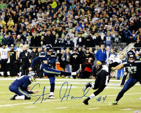 STEVEN HAUSCHKA AUTOGRAPHED SIGNED 16X20 PHOTO SEATTLE SEAHAWKS MCS HOLO 71460