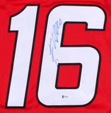 Elias Lindholm Signed Hurricanes Jersey (Beckett COA)5th Overall pick 2013 Draft