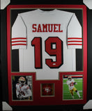 DEEBO SAMUEL (49ers white TOWER) Signed Autographed Framed Jersey JSA