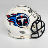 Eddie George Autographed Signed Tennessee Titans White Mini Helmet '96 Roy BAS