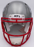 Kyle Pitts Auto Falcons Flash Full Size Helmet Dirty Bird (Smudge) Beckett 25816