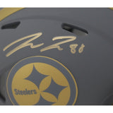 Pat Freiermuth Autographed Pittsburgh Steelers Slate Mini Helmet Beckett 48049