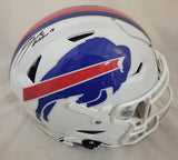 JOSH ALLEN SIGNED BUFFALO BILLS F/S SPEEDFLEX AUTHENTIC HELMET BECKETT QR