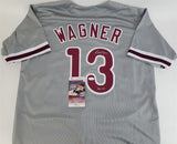 Billy Wagner Signed Inscribed "422 SVS" Philadelphia Phillies Jersey (JSA COA)