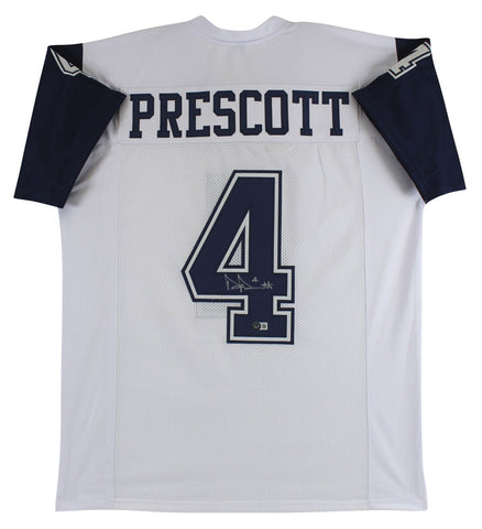 Dak Prescott Authentic Signed Alternate Color Rush White Pro Style Jersey BAS W