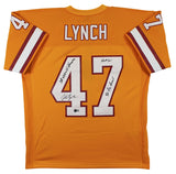 Buccaneers John Lynch "3x Insc" Signed Orange M&N TB Jersey BAS Witnessed