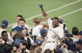 Joe Carter Signed Toronto Blue Jays Majestic Jersey (JSA) 1993 W.S. Winning H.R.