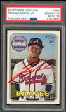 2018 Topps Heritage #580 Ronald Acuna Jr. RC Red Ink PSA 10/10 Auto GEM MINT