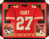 Kareem Hunt Signed Kansas City Chiefs 35x43 Custom Framed Jersey (JSA) Rookie RB